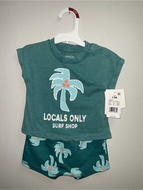 Grayson Teal 'Locals Only' Kids Matching Set - Teal
